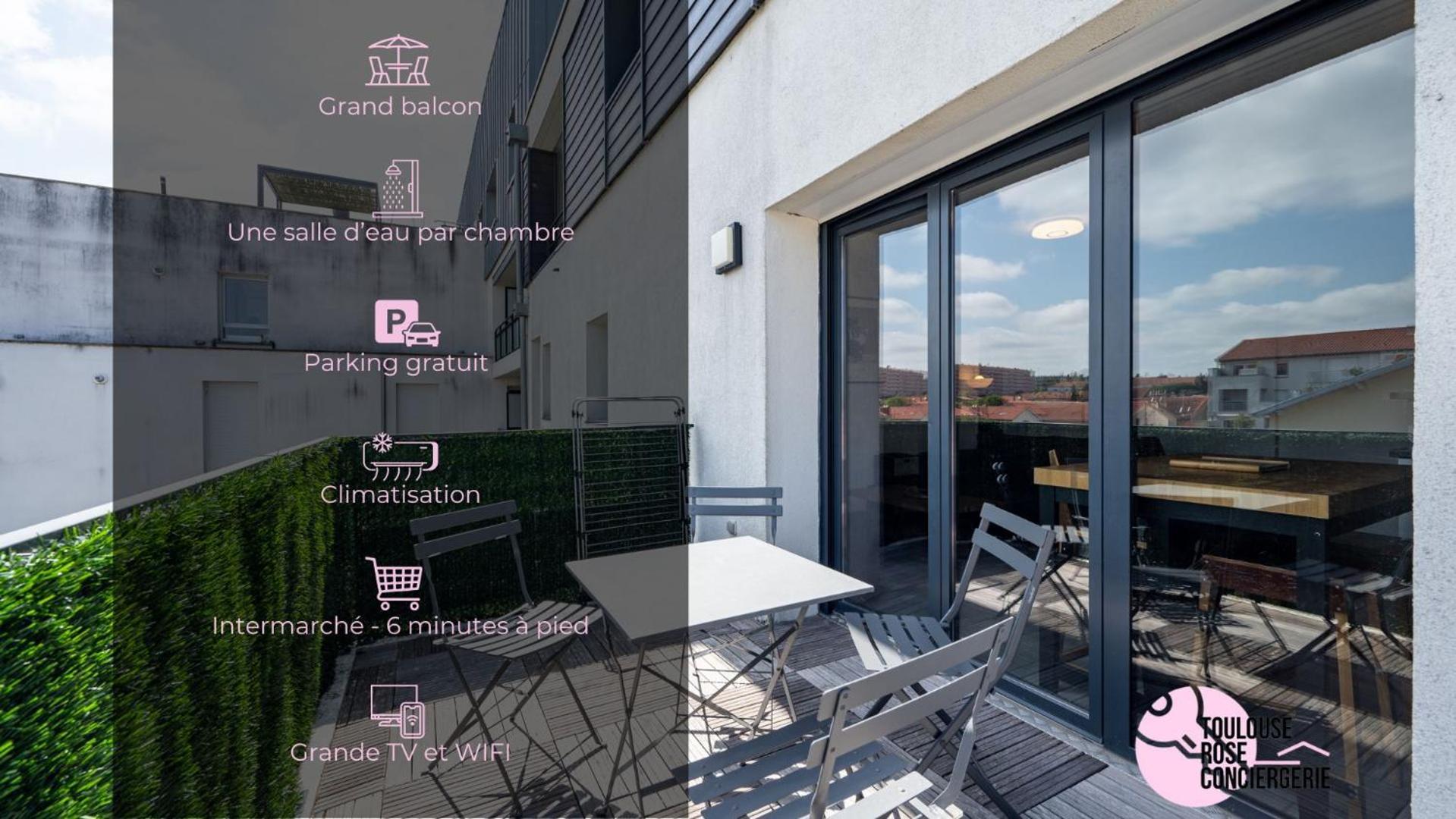 Le Saint Exupery - T3 Centre Ville Avec Balcon + Parking Gratuit Toulouse Eksteriør billede
